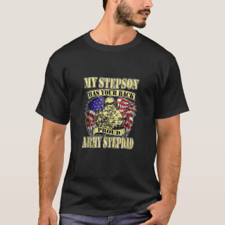 Mens My Stepson hat deine Back Proud Army Stepdad  T-Shirt