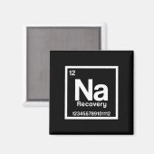 Mens na element narcotics anonymous recovery sober magnet (Vorderseite/Rückseite)