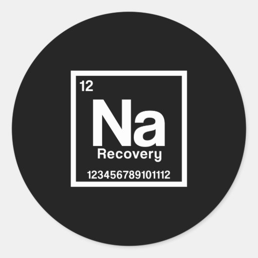 Mens na element narcotics anonymous recovery sober runder aufkleber (Vorderseite)