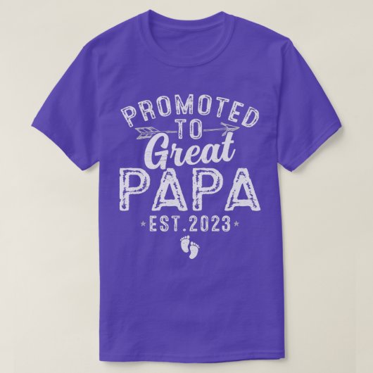 Mens nach Great Papa Est befördert T-Shirt (Design vorne)