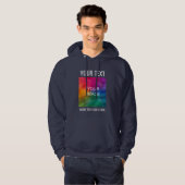 Mens Navy Blue Hoodie zum Hinzufügen von Bildlogo (Vorne ganz)