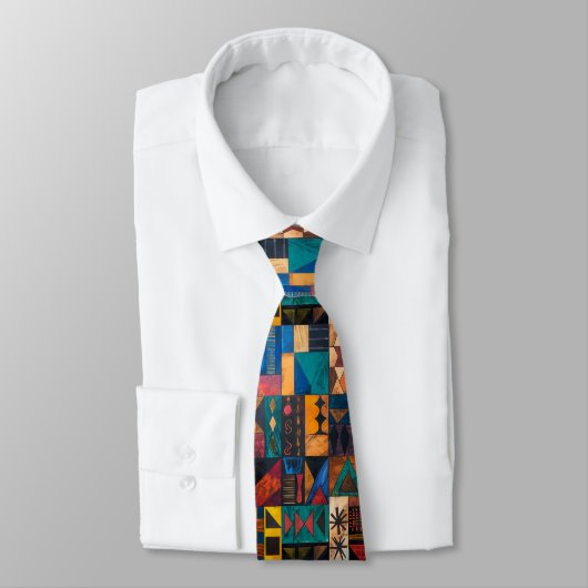 Men's Nectie Abstract Pattern African Neck Tie Krawatte (Gebunden)