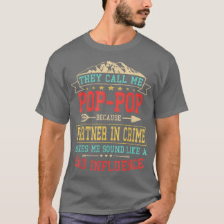 Mens nennen sie mich PopPop-Partner in Crime Fathe T-Shirt