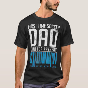 Mens neuer erster Vater zum Fußballunterricht T-Shirt