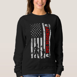 Mens neuer Vater bald Lacrosse Daddy Retro Ameri Sweatshirt