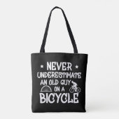 Mens Never Underestimate An Old Guy On a Bicycle L Tasche (Rückseite)