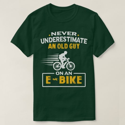 Mens Never Underestimate An Old Guy On An EBike Bi T-Shirt (Design vorne)