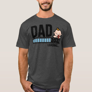 Mens New Dad 1. Mal Vater Est 2023 gefördert zu T-Shirt