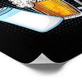 Mens New Dad Beer And Milk Joke  Poster (Ecke)