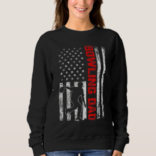 Mens New Dad erstes Mal Bowling Daddy Retro Americ Sweatshirt