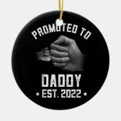Mens New Dad Fun Pregnancy Ankündigung Förderung Keramik Ornament (Vorne)