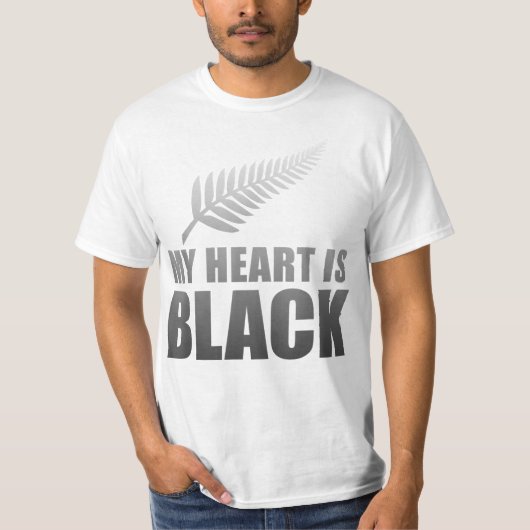 Mens New Zealand Designed Rugby T Shirt für Rugby (Vorderseite)