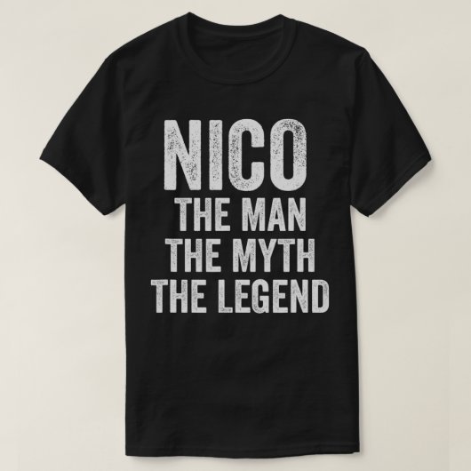 Mens Nico Der Mann der Mythos Der Legende Vor-Name T-Shirt (Design vorne)
