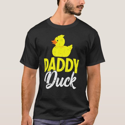 Mens Niedlich Duckling Duckies Daddy Duck Father's T-Shirt (Vorderseite)