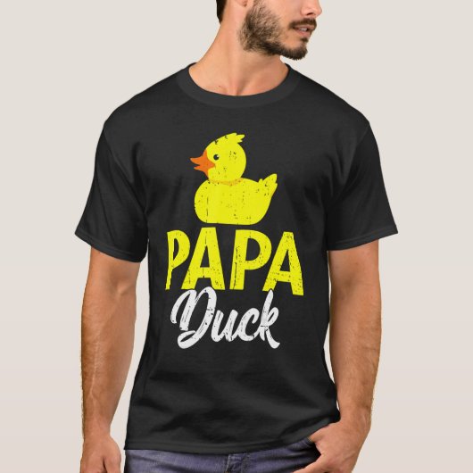 Mens Niedlich Duckling Duckies Papa Duck Father's T-Shirt (Vorderseite)