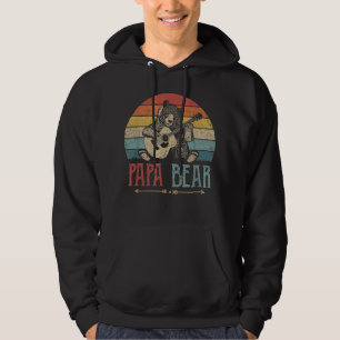 Mens Niedlich Papa Bär Vintag Vatertag Retro Vater Hoodie