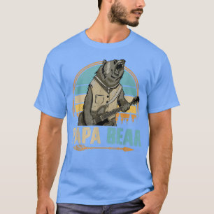 Mens Niedlich Papa Bär Vintag Vatertag Retro Vater T-Shirt