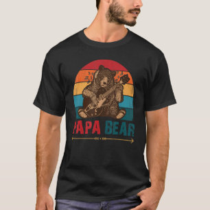 Mens Niedlich Papa Bär Vintag Vatertag Retro Vater T-Shirt