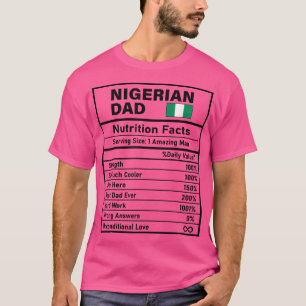 Mens nigerianischer Vater Ernährung Fakten Vaterta T-Shirt