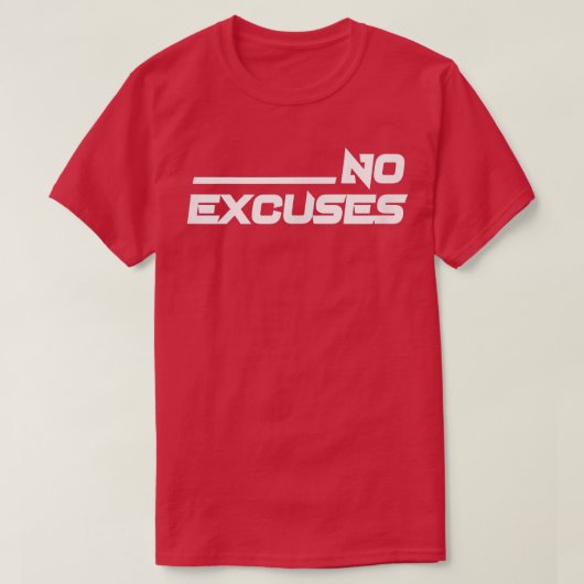 Mens NO EXCUSTIERT GYM Fitness Workout Bodybuildin T-Shirt (Design vorne)