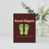 Mens Novelty Slippers Postkarte (Stehend Vorderseite)