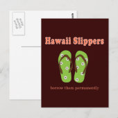 Mens Novelty Slippers Postkarte (Vorne/Hinten)