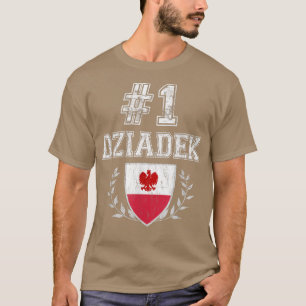 Mens Number One Dziadek Vintager polnischer Großva T-Shirt