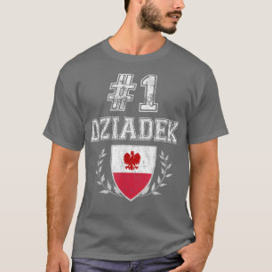 Mens Number One Dziadek Vintager polnischer Großva T-Shirt