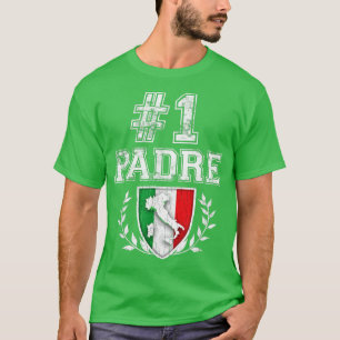 Mens Nummer Eins Padre Vintager italienischer Vate T-Shirt