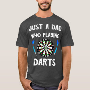 Mens nur ein Vater, der Darlseye-Brett spielt T-Shirt