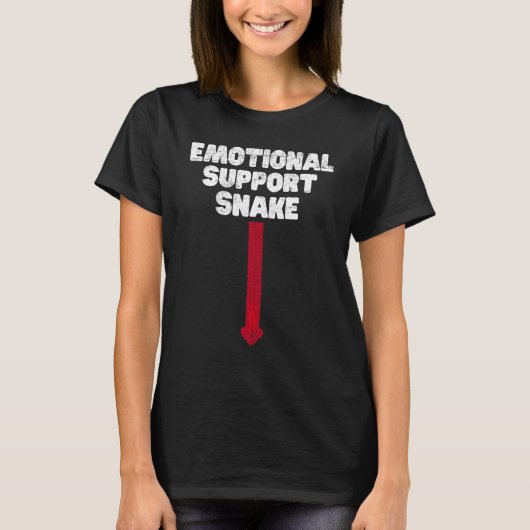 Mens Offensive Emotional Support Snake Adult Humor T-Shirt (Vorderseite)