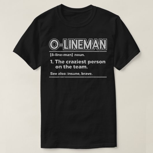 Mens Offensive O Lineman Definition Football Funny T-Shirt (Design vorne)