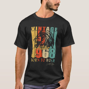 Mens Oktober 1968 54 Year Old Limited Edition Lion T-Shirt