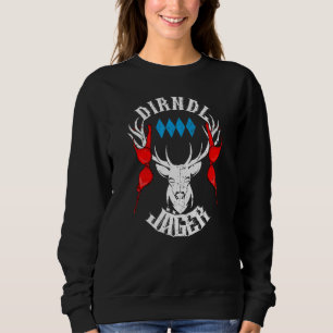 Mens Oktoberfest Stag Bayerisches Flaggenmotif Dir Sweatshirt