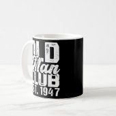 Mens Old Man Club Est 1947 Funny Senior Citizen Kaffeetasse (Vorderseite Links)
