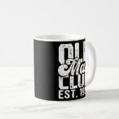 Mens Old Man Club Est 1955 Funny Senior Citizen Kaffeetasse (VorderseiteRechts)