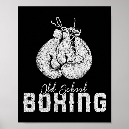 Mens Old School Boxing Clic Kämpfe Poster (Vorne)
