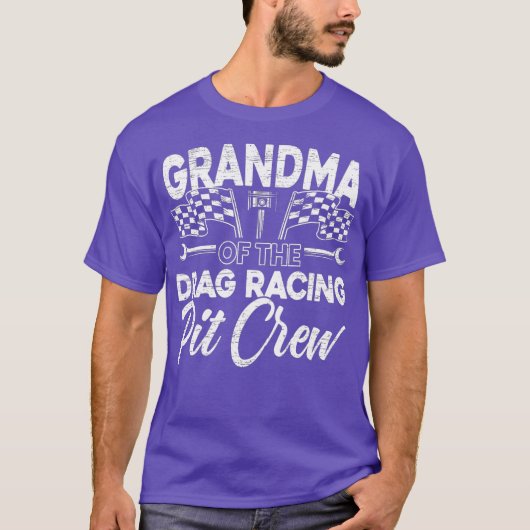 Mens Oma der Crew für den Drag Racing Pit T-Shirt (Vorderseite)