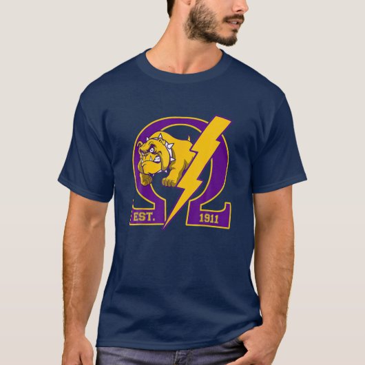 Mens Omega-1911 Da Bruhz Bulldog Psi-Phi Ques T-Shirt (Vorderseite)