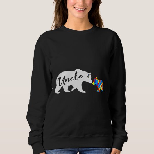 Mens Oncle Bear Autistic Autists Awareness Sweatshirt (Vorderseite)