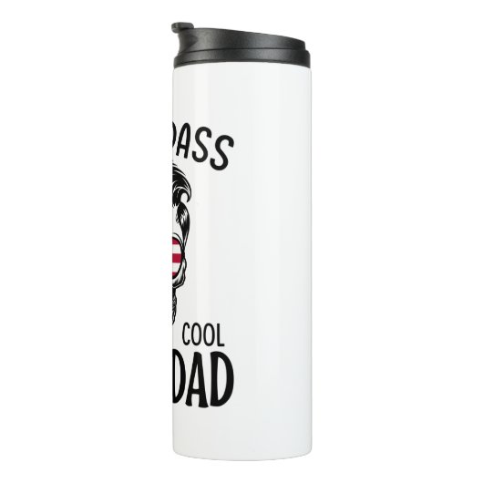 Mens One Badass Bonus Step Vater Funny Gift Geburt Thermosbecher (Nach rechts gedreht)