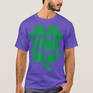 Mens One Lucky Papa Kleeblatt Vierblättriges Kleeb T-Shirt