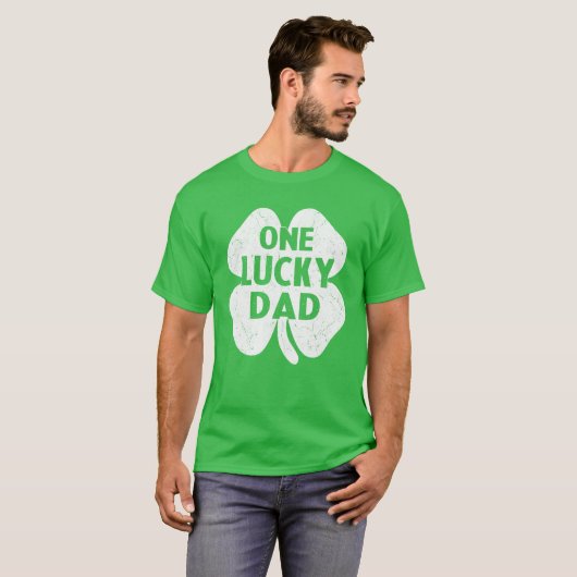 Mens One Lucky Vater Funny St Patricks Day Daddy S T-Shirt (Vorne ganz)