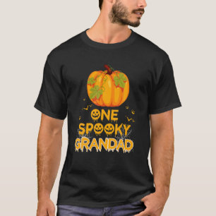 Mens One Spooky Grandad Funny Vater Familie Hallow T-Shirt