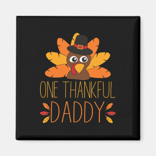 Mens One Thankful Daddy Türkei Erntedank Fall Magnet