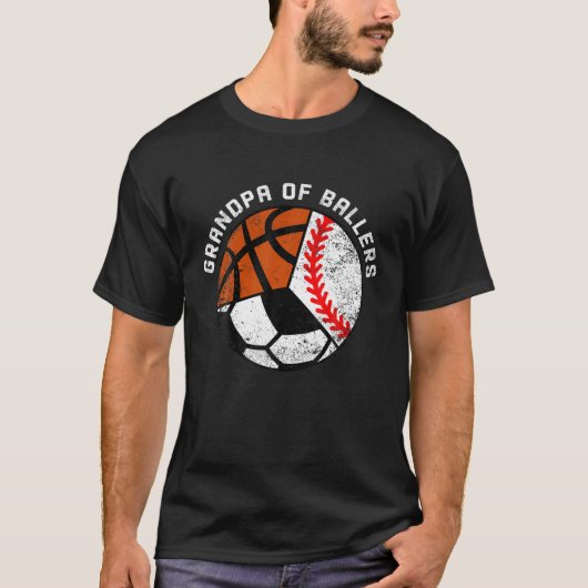 Mens Opa Ballers Funny Baseball-Fußball-Maske T-Shirt (Vorderseite)