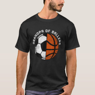 Mens Opa Ballers Funny Soccer Basketball Gr T-Shirt