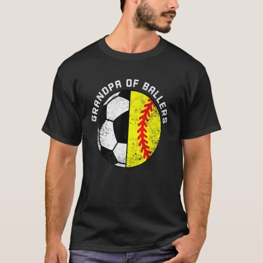 Mens Opa Ballers Soccer Softball Opa T-Shirt (Vorderseite)