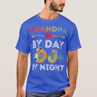 Mens Opa by Day DJ by Night Retro Vintag Deej T-Shirt