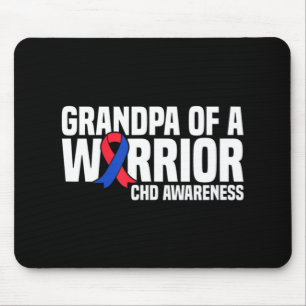 Mens Opa eines Kriegers CHD Kongenitales Herz Dis Mousepad